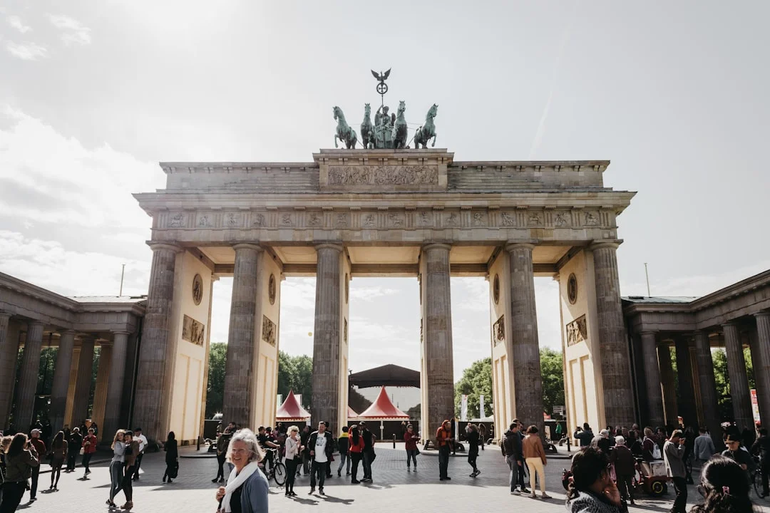 International students studying at a public university campus in Germany