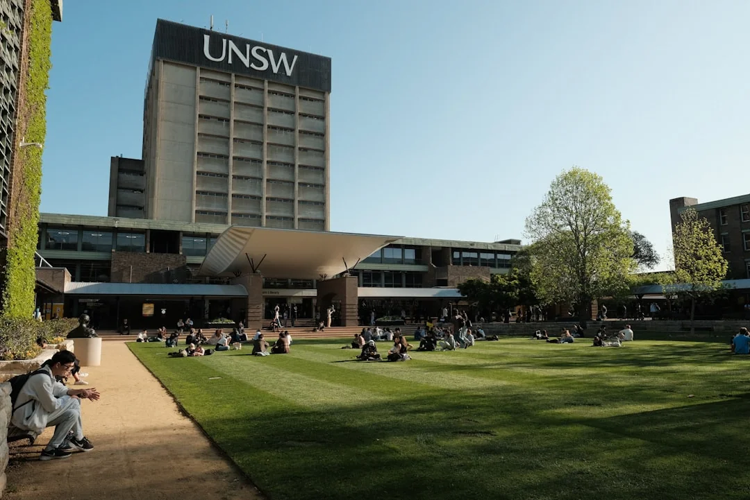 Indian and international students walking across an Australian university campus